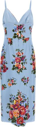Dolce & Gabbana Womens Blue Viscose Midi Dress