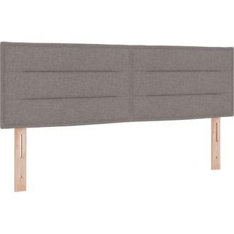 vidaXL Box Spring Bed with Mattress Cream 90x200 cm Fabric Taupe vidaXL