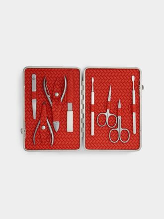 F. Hammann Woven Leather Large Manicure Set
