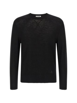 Jil Sander Black Fine Knit Merino Sweater