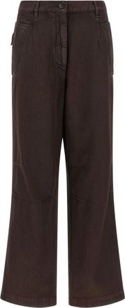 Dries Van Noten Mujer, Vaqueros, Marr&oacute;n, Talla: 2XS