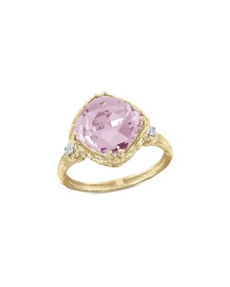 I.Reiss Company 14K 3.40 Ct. Tw. Diamond & Rose Quartz Cocktail Ring