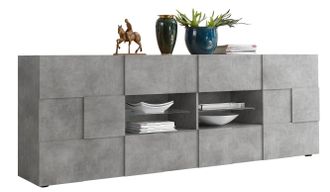 Inosign Sideboard »Dama Breite 241, Kommode 2 Türen u. 4 Schubkästen, Anrichte« Front in 3D-Optik, viel Stauraum, verschiedene Farben