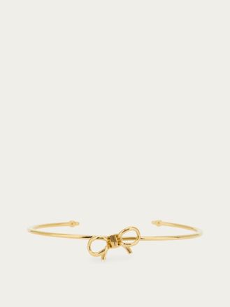 Ferragamo Women Bangle with bow - size S/M Gold