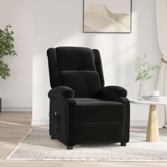 vidaXL Vidaxl - Sill&oacute;n Reclinable El&eacute;ctrico De Terciopelo Negro