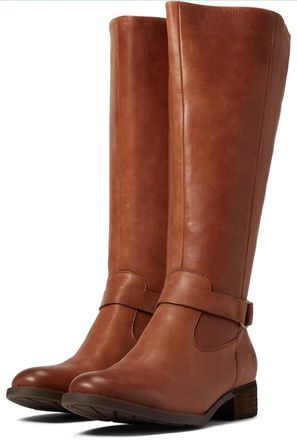 Børn Born Saddler BR0028806 Womens 7.5 Brown Leather Block Heel Riding Boots ZPO1837