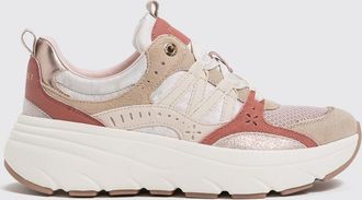 Twinset Sneakers in pelle e mesh con stampa animalier e doppio tirante