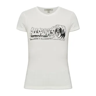 AllSaints Dames, Tops, Wit, Maat: M Katoen