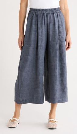 Max Studio Woven Gaucho Pants in Heather Blue Steel at Nordstrom Rack, Size X-Large