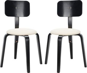 Safavieh Set Of 2 Jo Upholstery Stackable Dining Chairs