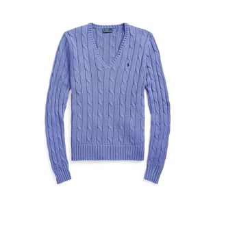 Polo Ralph Lauren Vesta V-hals Knit - Dames - V-hals truien - Blauw - XL - Truien & Vesten
