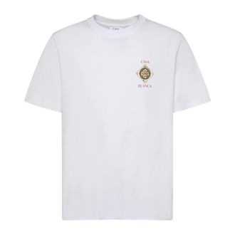 Casablanca T-Shirts, male, White, Size: M Printed T-Shirt