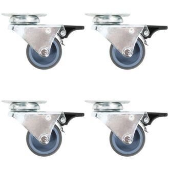 vidaXL Ruote Girevoli Gemellate 12 pz 50 mm - Vidaxl
