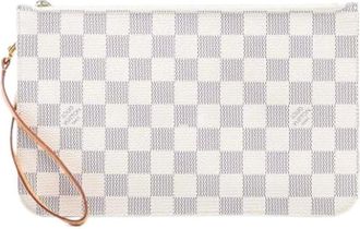 Louis Vuitton Pre-owned Clutches, female, White, Size: ONE SIZE Pre-owned Damier Pouch