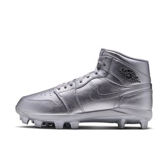 Nike Jordan Mens Jordan 1 Retro MCS Baseball Cleats in Grey | AV5354-004