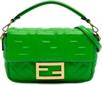Fendi Pre-owned Handbags, female, Green, Size: ONE SIZE Pre-owned Leather fendi-bags
