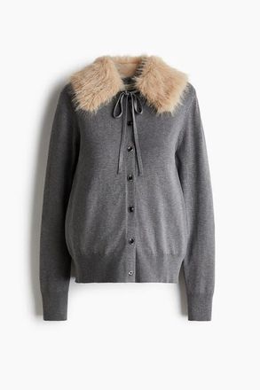 H&M Mama Collared Cardigan in Gray at Nordstrom, Size X-Large