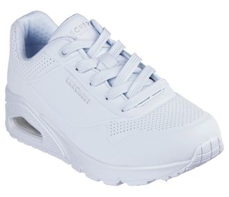 Skechers Sneaker SKECHERS Street Uno - Stand on Air, Damen, Gr. 35, blau (hellblau), Lederimitat, Schuhe Sneaker, Freizeitschuh, Halbschuh, Schn&uuml;rschuh mit Mem