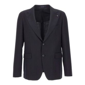 Tagliatore Heren, Jassen, Blauw, Maat: XL Wol