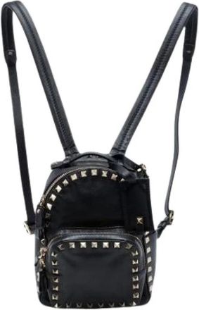 Valentino Pre-owned Vintage Leren Rugzak - Dames - Vintage Rugzakken - Zwart - ONE Size - Leer - Vintage