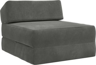 vidaXL Sof&aacute; Cama Plegable Gris Oscuro 60 X 70 X 41 Cm Tela Vidaxl