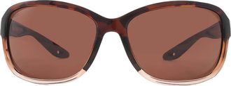 Costa Seadrift Copper Polarized Polycarbonate Rectangular Ladies Sunglasses 6S9114 911406 60