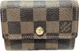 Louis Vuitton Pre-owned Wallets, male, Brown, Size: ONE SIZE Pre-owned Porte Monnaie Plat Damier Coin Case