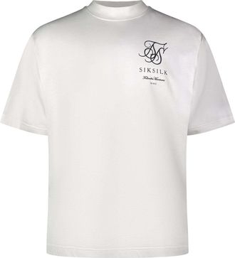 Siksilk T-Shirt SIKSILK Siksilk T-Shirt Logo T-Shirt, Herren, Gr. XXL, weiss (wei&szlig;), Obermaterial: 100% Baumwolle CO., Shirts T-Shirt