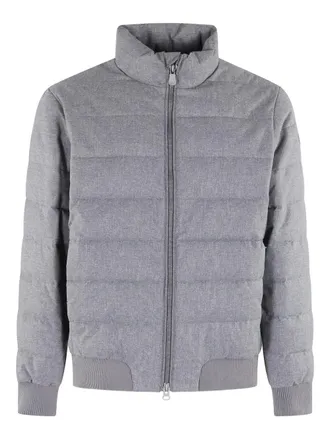 Save The Duck Herbie gewatteerd jack met flanellen textuur - Grijs