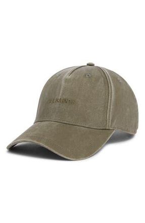 AllSaints Embroidered Logo Baseball Cap in Khaki at Nordstrom Rack