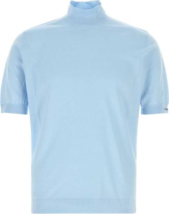 Prada Light Blue Regular Sweaters