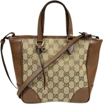 Gucci Pre-owned GG Canvas Tote Bag - Dames - Vintage Shopper - Beige - ONE Size - Vintage