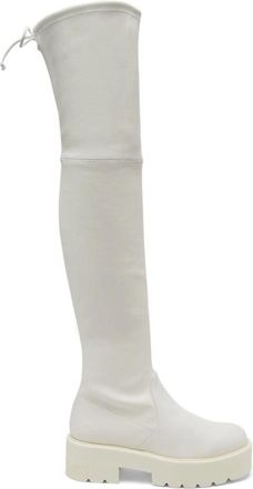 Stuart Weitzman Ultralift Over-the-Knee Laars - Dames - Enkellaarsjes - Wit - 37 EU - Leer - Schoenen