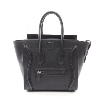 Celine Black Leather Handbag Tote Bag (Pre-Owned)