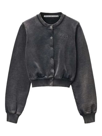 Alexander Wang Sweater met drukknopen en ronde hals - Zwart