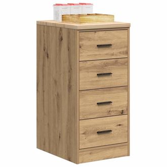 Berkfield Home Garage Storage Cabinet Artisan Oak 40x51x85 cm Solid Wood Pine in Brown | Size: 40 x 51 x 85 cm
