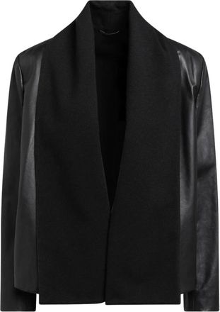 Toteme Scarf Jacket - Dames - Leren en Su&egrave;de Jassen - Zwart - S - Wol - Jassen