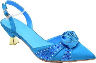 Generic Womens Wedding Stiletto High Heel Shoes and Evening Handbag Set Sparkly Rhinestone Handmade Flowers Decoration