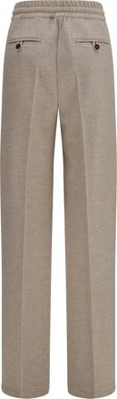 Kiton Womens Cashmere Drawstring Pants Taupe (capra Hircus) Trousers