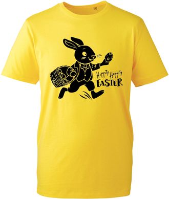 Generic Vintage Easter Bunny T-Shirt - Hippity Hoppity Easter Tee Gift Funny Kids Unisex Adults Tshirt (Yellow, XL Years)