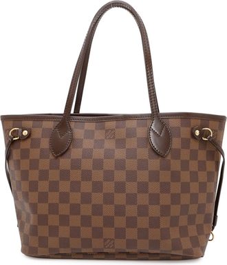 Louis Vuitton Damier Damier Canvas Ebene Red Color Tote Bag (Pre-Owned)