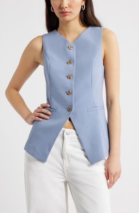 Open Edit The Icon Vest in Blue Umbra at Nordstrom, Size Xx-Small