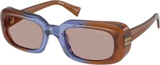 Miu Miu MU B13S Zonnebril - Dames - Zonnebrillen - Bruin - 52 MM - Accessoires