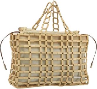 Ferragamo Pre-owned Mesh handbags - Dames - Vintage Handtas - Beige - ONE Size - Vintage
