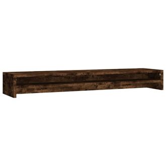 Berkfield Home Monitor Stand Smoked Oak 100x24x13 cm Engineered Wood in Brown | Size: 100 x 24 x 13 cm