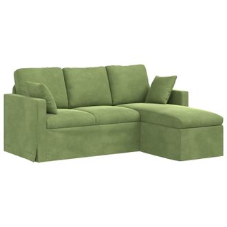 vidaXL Sof&aacute; Verde Claro 178 X 134 X 80 Cm Terciopelo Vidaxl