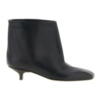 Vicini Schoenen, Dames, Zwart, 38 EU, Leer, Cizin Enkellaarsjes