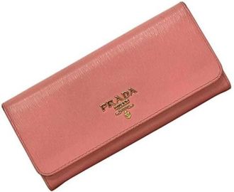 Prada Pre-owned Vintage Wallet - Dames - Vintage Accessoires - Roze - ONE Size - Leer - Vintage