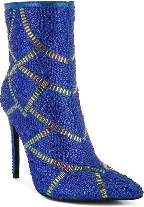 Rag & Co. High Roller Water Repellent Pointed Toe Bootie in Blue at Nordstrom Rack, Size 5