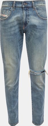 Diesel Mens 2019 D-Strukt Slim-Fit Jeans in Blue Cotton - Size 33W/30L